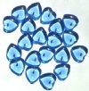 20 16x6mm Transparent Light Sapphire Glass Heart Pendant Beads